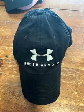Under Armour Black Cap with White Logo